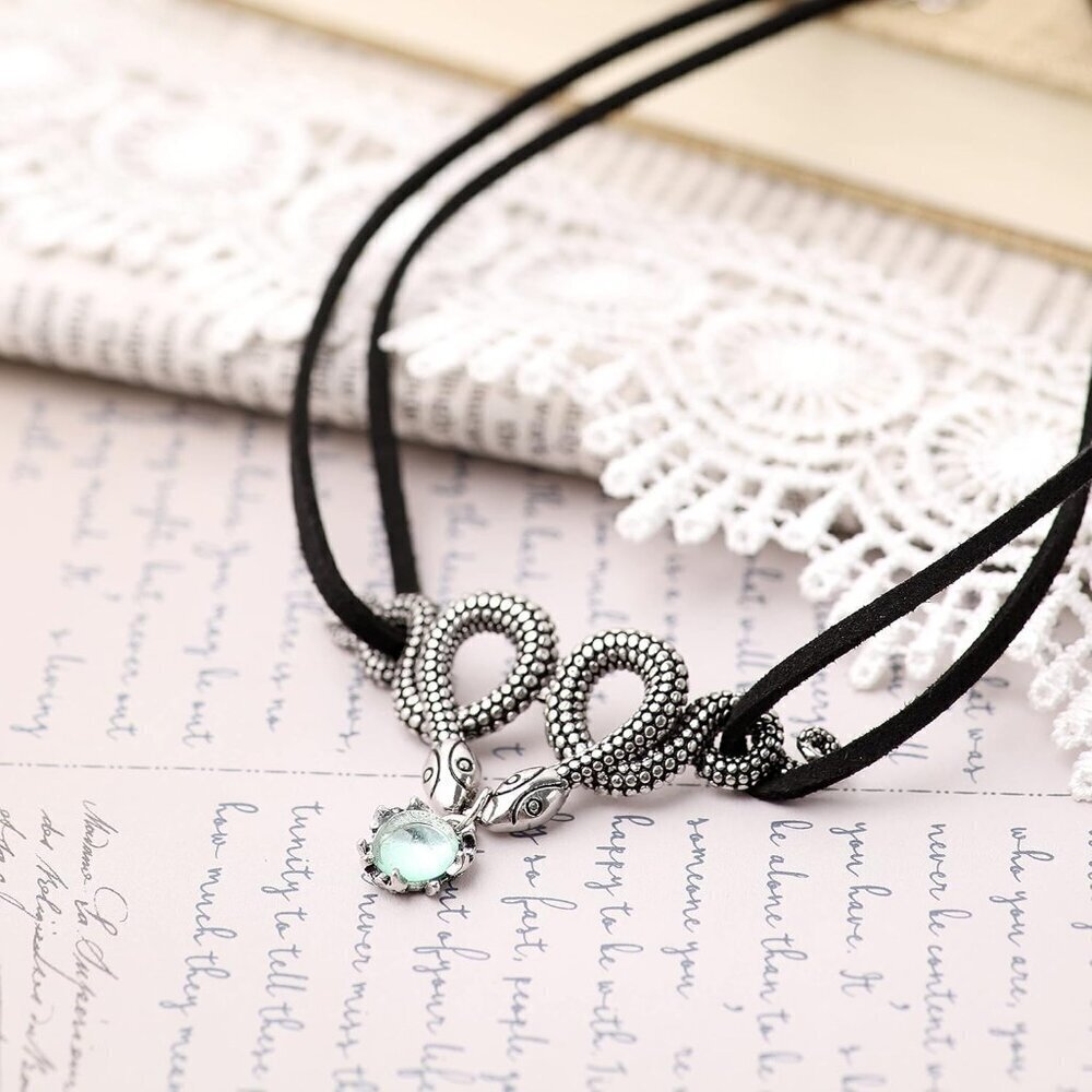 Gothic Snake Choker Necklace Zinc Alloy Unique Jewelry Gift for Women - Picture 5 of 7